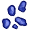Uncut blue stones