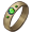 Emerald bone ring