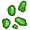 Uncut green stones