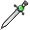 Emerald encrusted sword